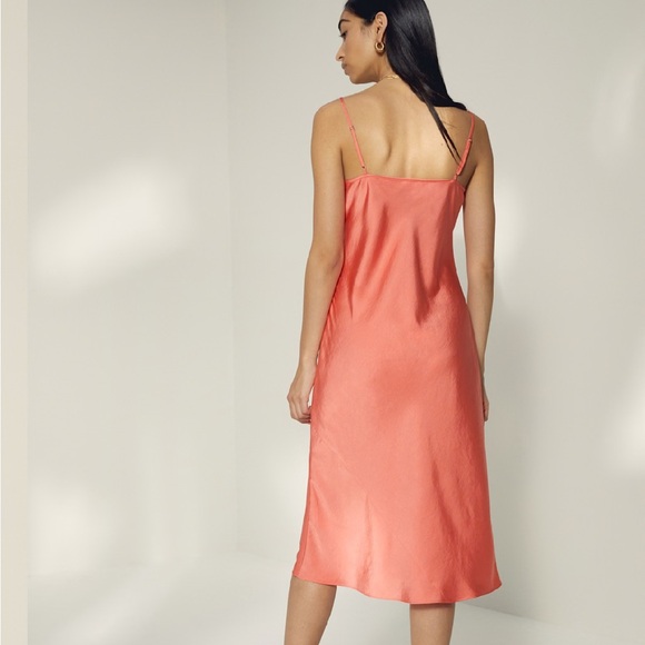 Wilfred Only Slip Satin Midi Dress L - Picture 2 of 5